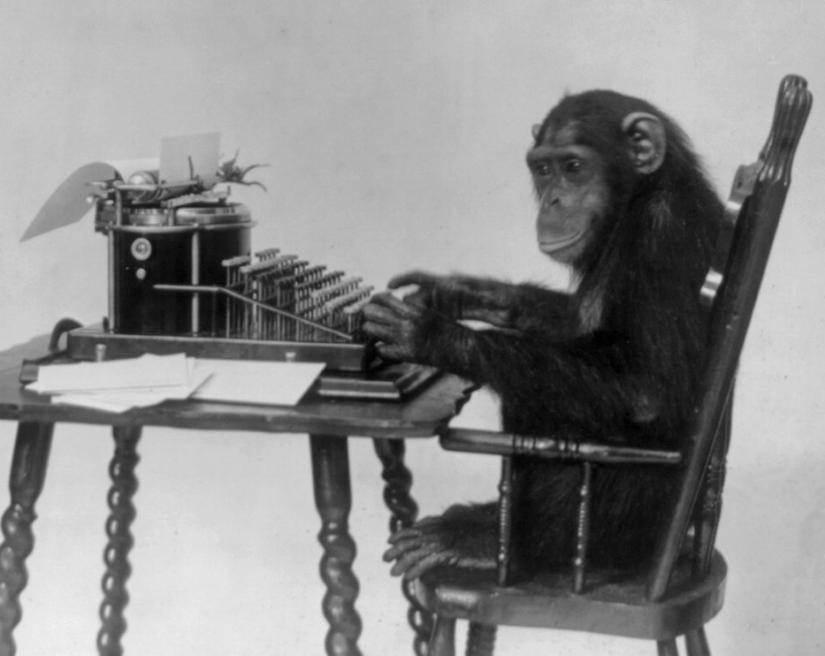 Chimpanzee_seated_at_typewriter